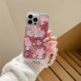 Kuromi Cinnamoroll Glitter Quicksand Phone Case